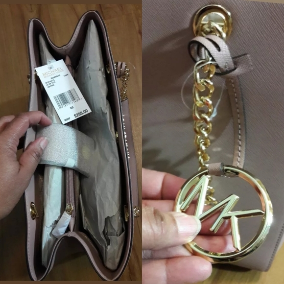 Michael Kors Susannah Large Leather Tote Handbag - Picture 6 of 8